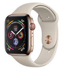 APPLE WATCH SERIES 4 44MM GOLD STAINLESS STONE SPORT BAND (GPS + CEL)